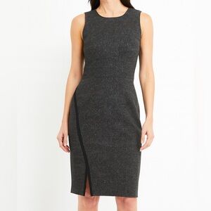 J Crew Classic Gray Sleeveless Cotton/Wool Blend Dress Size 0